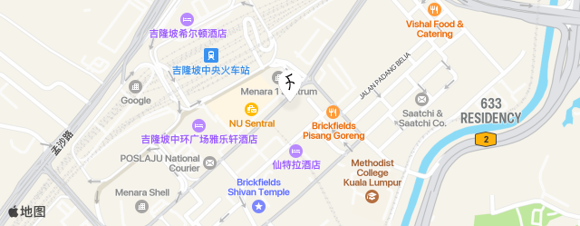 吉隆坡市中央酒店@吉隆坡中央车站 map