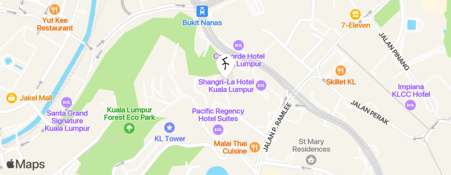 a map of the area where the location of the hotel is located
