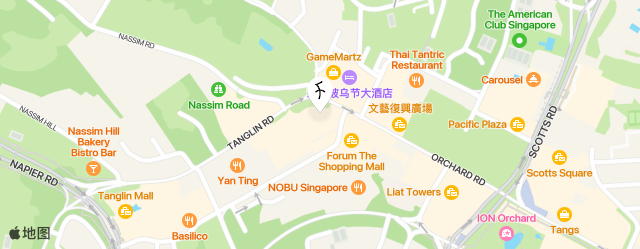 Orchard Rendezvous Hotel by Far East Hospitality map