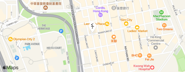 Hotel Victoria Mongkok map