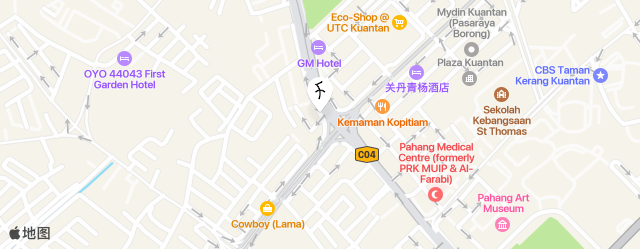 Go Lodge Hotel Kuantan map