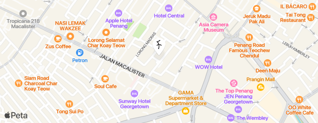 Hotel Sentral Georgetown @ City Centre map