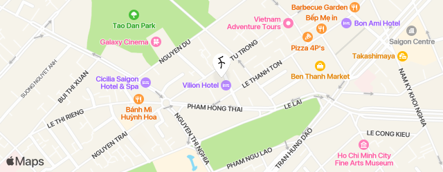 Vilion Central Hotel map