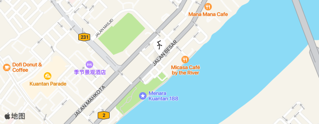 关丹中环河景酒店 map