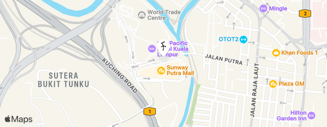 Sunway Putra Hotel Kuala Lumpur map