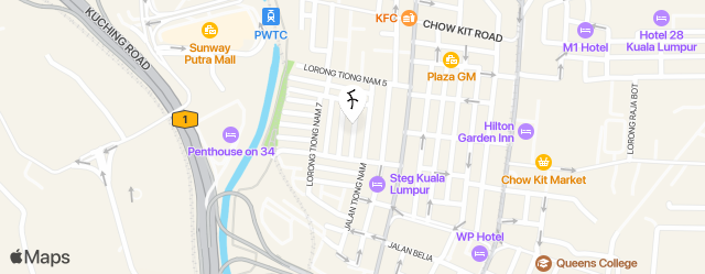 STEG Kuala Lumpur map