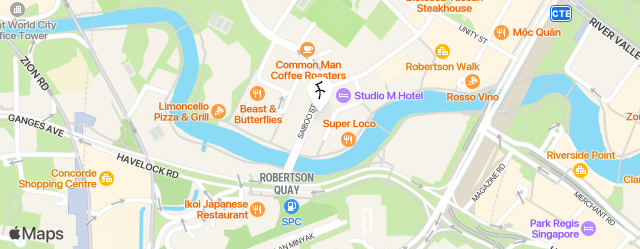 InterContinental Singapore Robertson Quay, an IHG Hotel map