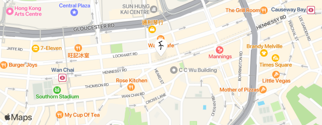 Park Excellent Hotel - Wan Chai map