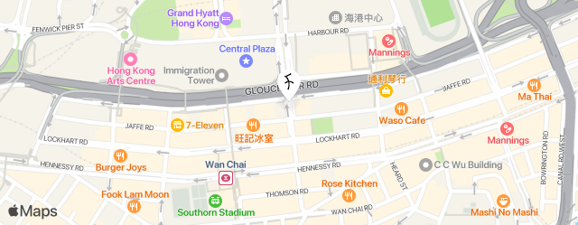 Hotel Victoria Wan Chai map