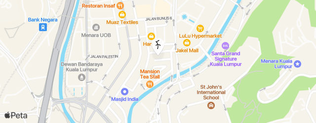 MS Boutique Hotel Kuala Lumpur map
