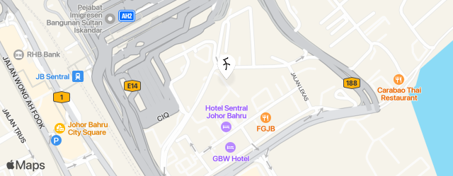 Hotel Sentral Johor Bahru @ Woodland Causeway map